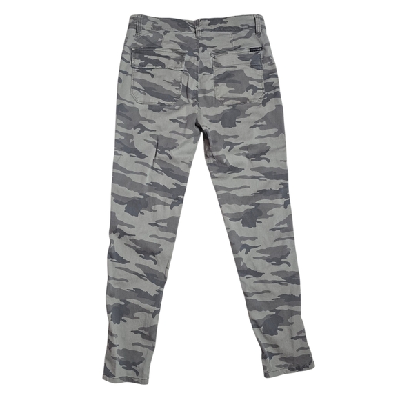 Sanctuary Gray Camouflage Military High-rise Trousers S - Picture 4 of 11